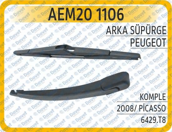 AEM 201106 Arka Silecek Supurgesi Komple Peugeot 2008  Picasso